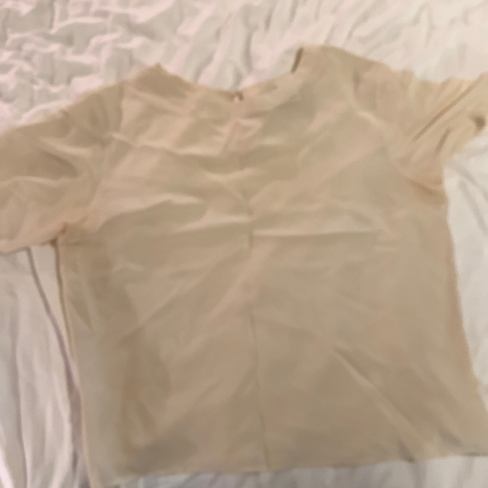 Cream 100% silk blouse